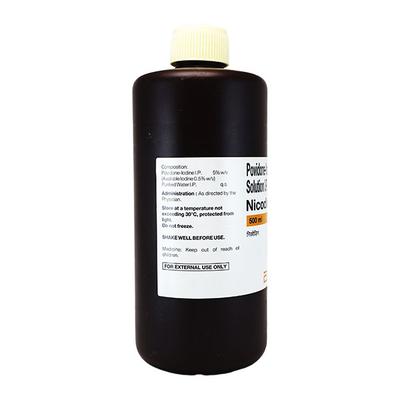 Nicodin 5% Solution 500ml - Skin Infections-Ski