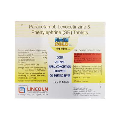 NAM COLD Tablet 10's - Cough And Cold-Cou