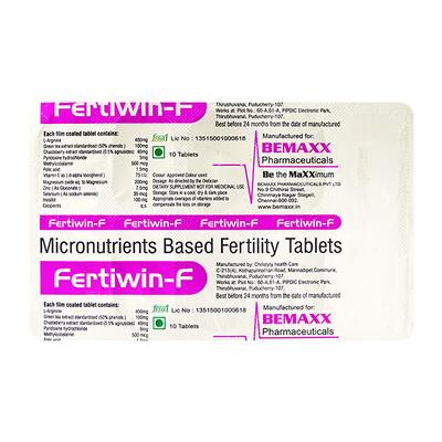 FERTIWIN F Tablet 10's - Supplements-Vam