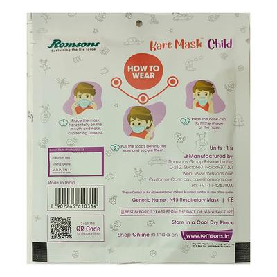 Romsons Kare N95 Respirator Mask Child (GS - 6103C) 1's - Face Mask