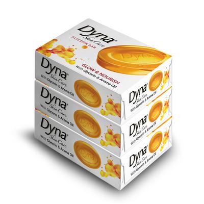 Dyna Glycerin Bar Soap (Pack of 3 x 125 gm) - Soaps