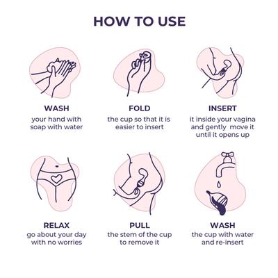Sanfe Worry Free Set (Reusable Menstrual Cup - Medium and Intimate Wash - Lavender & Chamomile 100 ml) - Menstrual Cups
