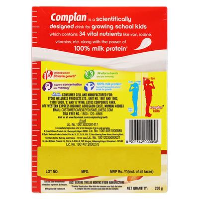 Complan Kesar Badam Health Drink Powder 200 gm (Refill Pack) - Kids Nutrition
