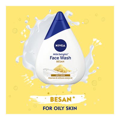 Nivea Milk Delights Face Wash for Oily Skin - Besan 50 ml - Face Wash & Cleansers