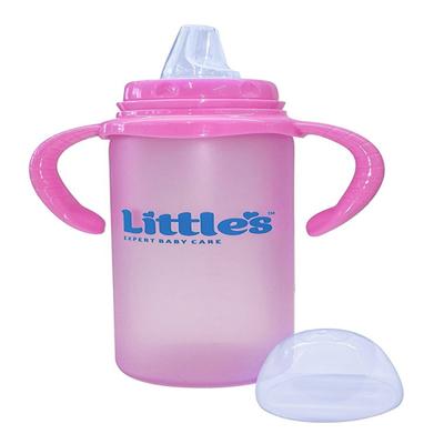 Little's Glass Sipper Bottle - Pink 240 ml - Baby Bedding