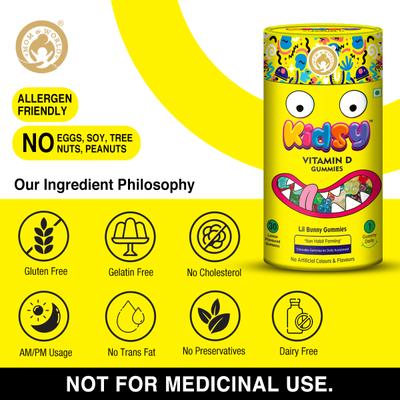 Mom & World Vitamin D Lil Bunny Gummies - Lemon 30's - Nutritional Bars