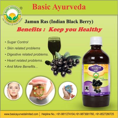 Basic Ayurveda Jamun Ras 500 ml - Ayurvedic Juices