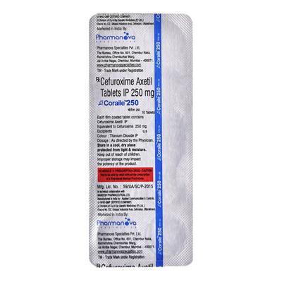 CORAILE 250mg Tablet 10's - Bacterial Infections-Cep