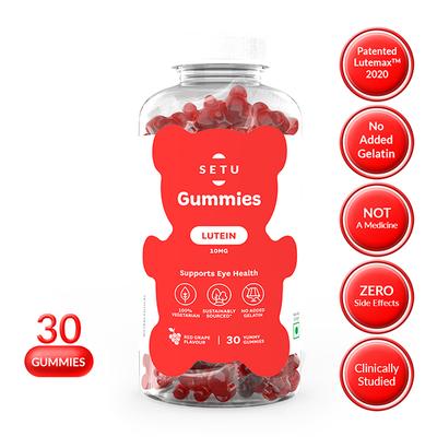 Setu Lutein 10 mg Gummies - Red Grape Flavour 30's - Multi-Vitamins