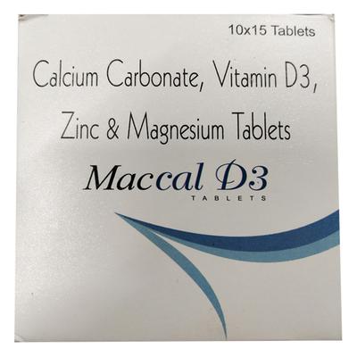 MACCAL D3 Tablet 15's - Supplements-Cal