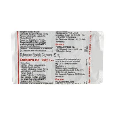 Dabitra 150mg Capsule 10'S - Blood Clot-Ant