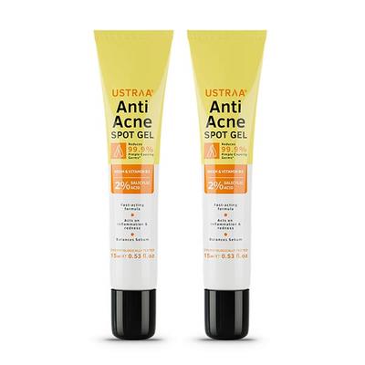 Ustraa Anti Acne Spot Gel (Pack of 2 x 15 ml) - Face Gels