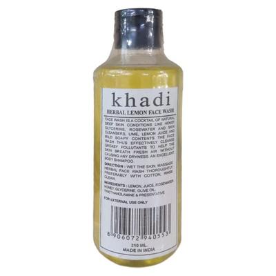 Khadi Herbal Face Wash - Lemon 210 ml - Face Washes