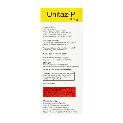 UNITAZ P Injection 4.5gm - Bacterial Infections-Pen