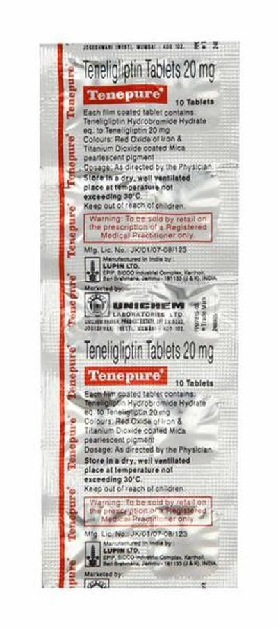 Tenepure 20mg Tablet 10'S - Diabetes-Ant