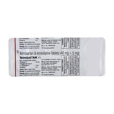 Telmijub AM 40 Tablet 10'S - Hypertension-Ana