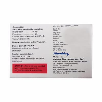 CAMERIV 2.5 Tablet 14's - Blood Clot-Ant