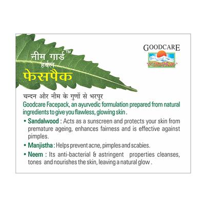 Goodcare Neem Guard Herbal Face pack 50 gm - Face Packs