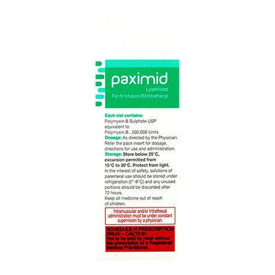 Paximid 500000IU Injection 1's - Bacterial Infections-OAB