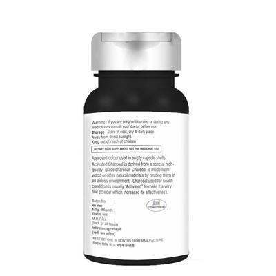 Mint Veda Activated Charcoal Veg Capsule 60's - Herbal Dietary Supplement