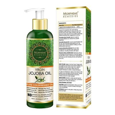 Morpheme Remedies Pure Virgin Jojoba Oil (ColdPressed) 120 ml - Hair Oils