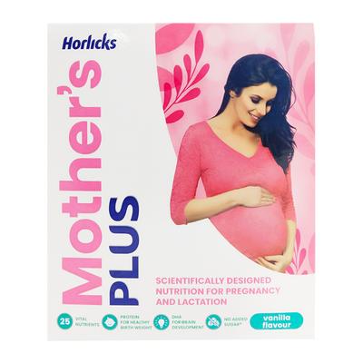 Mother's Plus Horlicks No Added Sugar Powder - Vanilla Flavour 200 gm (Refill Pack) - Nutritional Supplements
