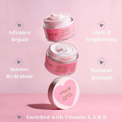 Natural Vibes Brightening Night Cream 50 gm - Night Cream