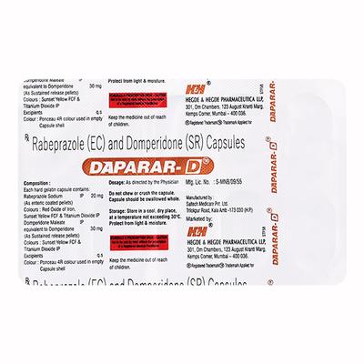 DAPARAR D Capsule 10's - Ulcer/Reflux/Flatulence-Aaa