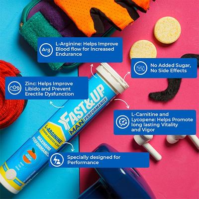 Fast&Up Man Performance Effervescent Tablet - Orange Flavour 20's - Sexual Care