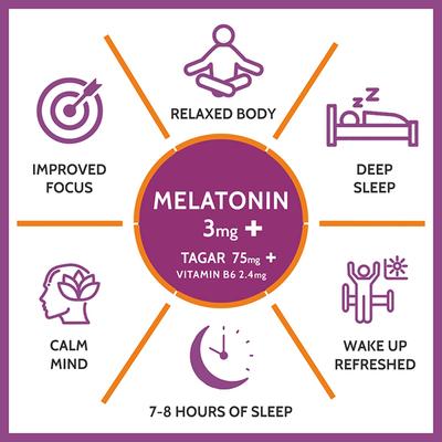 CF Melato-T3 Melatonin 3 mg+ Veg Tablet 90's - Mental Health