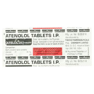 Atelol 25mg Tablet 14'S - Hypertension-Bet