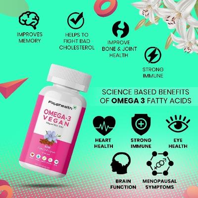 Fixuphealth Omega 3 Vegan Capsule (Pack of 2 x 60s) 1's - Omega Fish Oil Fatty Acids