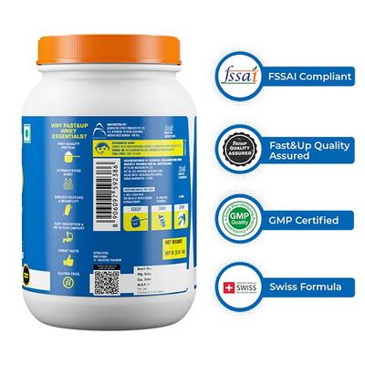 Fast&Up Whey Essentials Protein Powder - Berry Crush Flavour 957 gm - Workout Essentials