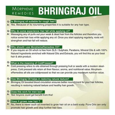 Morpheme Remedies Pure Bhringraj Hair Oil 200 ml - Hair Oils