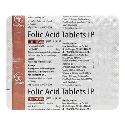TRUEFOLI 5mg Tablet 30's - Supplements-Vam