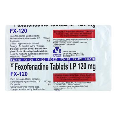 FX 120 Tablet 10's - Allergies-Ant