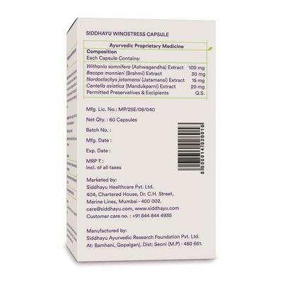 Siddhayu Winostress Capsule 60's - Speciality Medicines