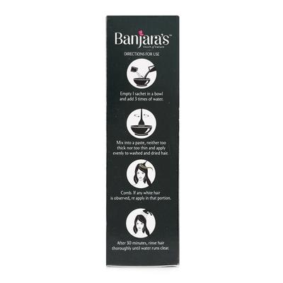 Banjaras Black Henna Hair Colour - Brazilian Black (Pack of 6 x 9 gm) - Henna