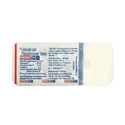 Etrobax MR 4mg Tablet 10'S - Pain relief-Nsa
