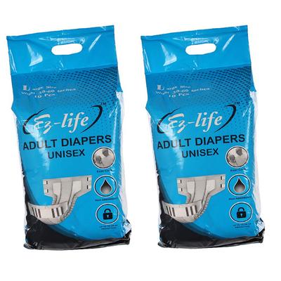 Ez-life Adult Diapers Unisex (L) (Pack of 2 x 10's) - Adult Diapers & Pads