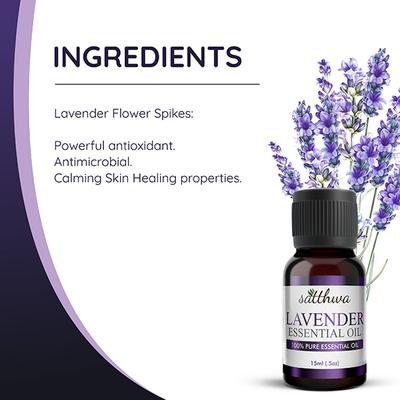 Satthwa 100% Pure Essential Oil - Lavender 15 ml - Essential Oils