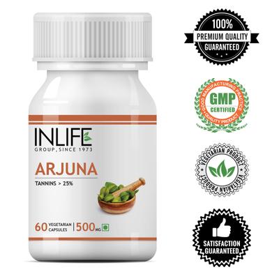 INLIFE Arjuna Capsules 60's - Herbal Dietary Supplement