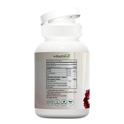 Health Veda Plant Based Astaxanthin 4 mg Veg Capsule 60's - Herbal Dietary Supplement