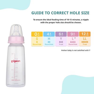 Pigeon Flexible 4+ Months PP Feeding Bottle - Pink 200 ml - Feeding & Nursing