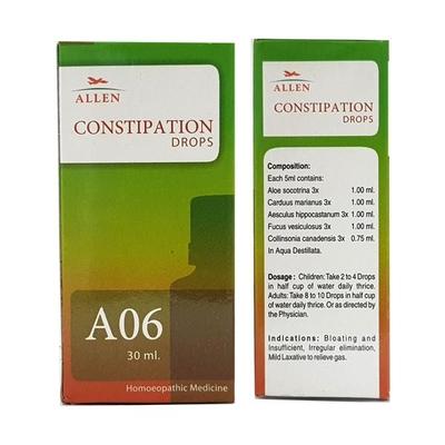 Allen A06 Constipation Drops 30 ml - Homeopathic Drops