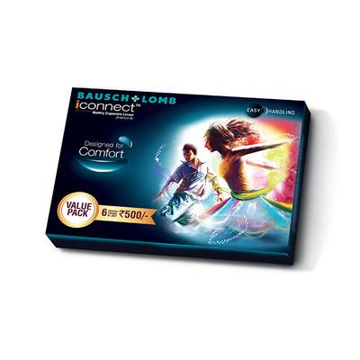 Bausch & Lomb iConnect Monthly Contact Lens - 6 Lens/Box (-2.0) - Eyecare Lenses