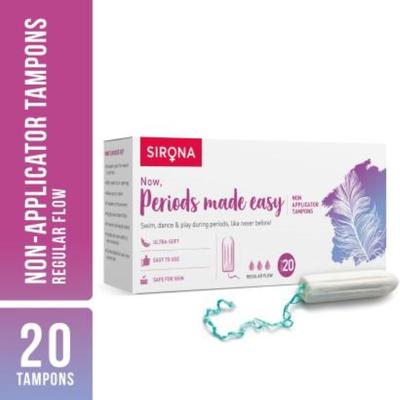 Sirona Non Applicator Tampons - Regular Flow 20's - Tampons