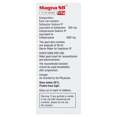MAGNA SB 1.5gm Injection 1's - Bacterial Infections-Cep