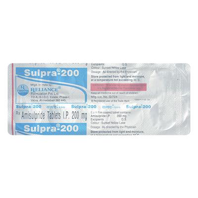 Sulpra 200mg Tablet 10'S - Schizophrenia-Aps
