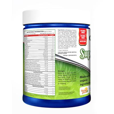 Onelife Organic Super greens Instant Powder - Orange Flavour 200 gm - Herbal Dietary Supplement